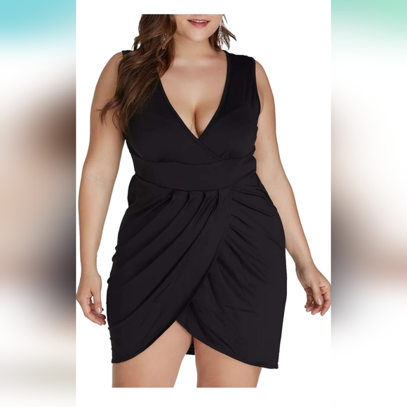 Amazon black sleeveless dress size L - Picture 2 of 4